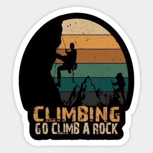 CLIMBING GO CLIMB A ROCK Sticker